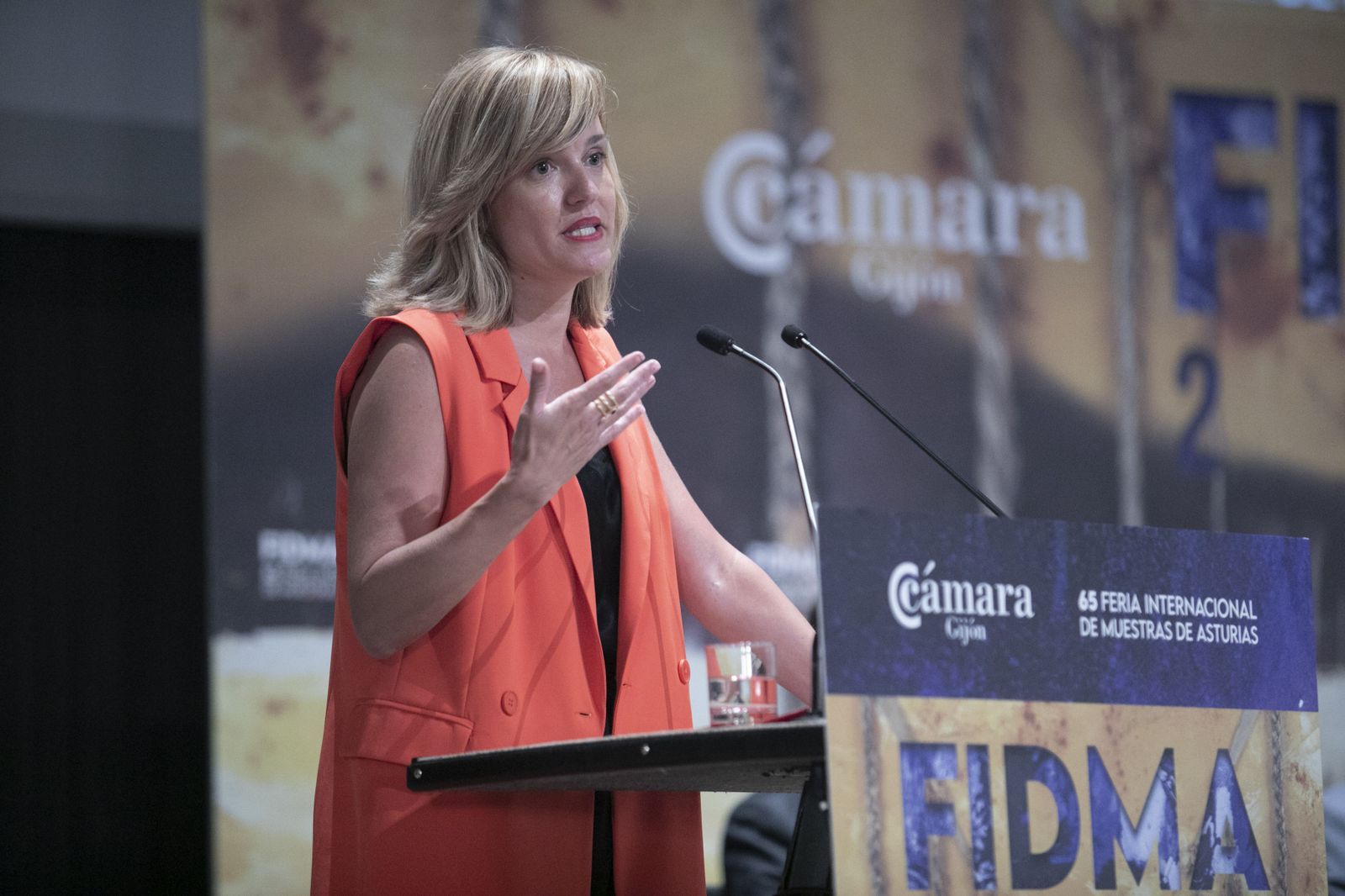 La ministra de Educación y Formación Profesional,  Pilar Alegría, en Gijón.