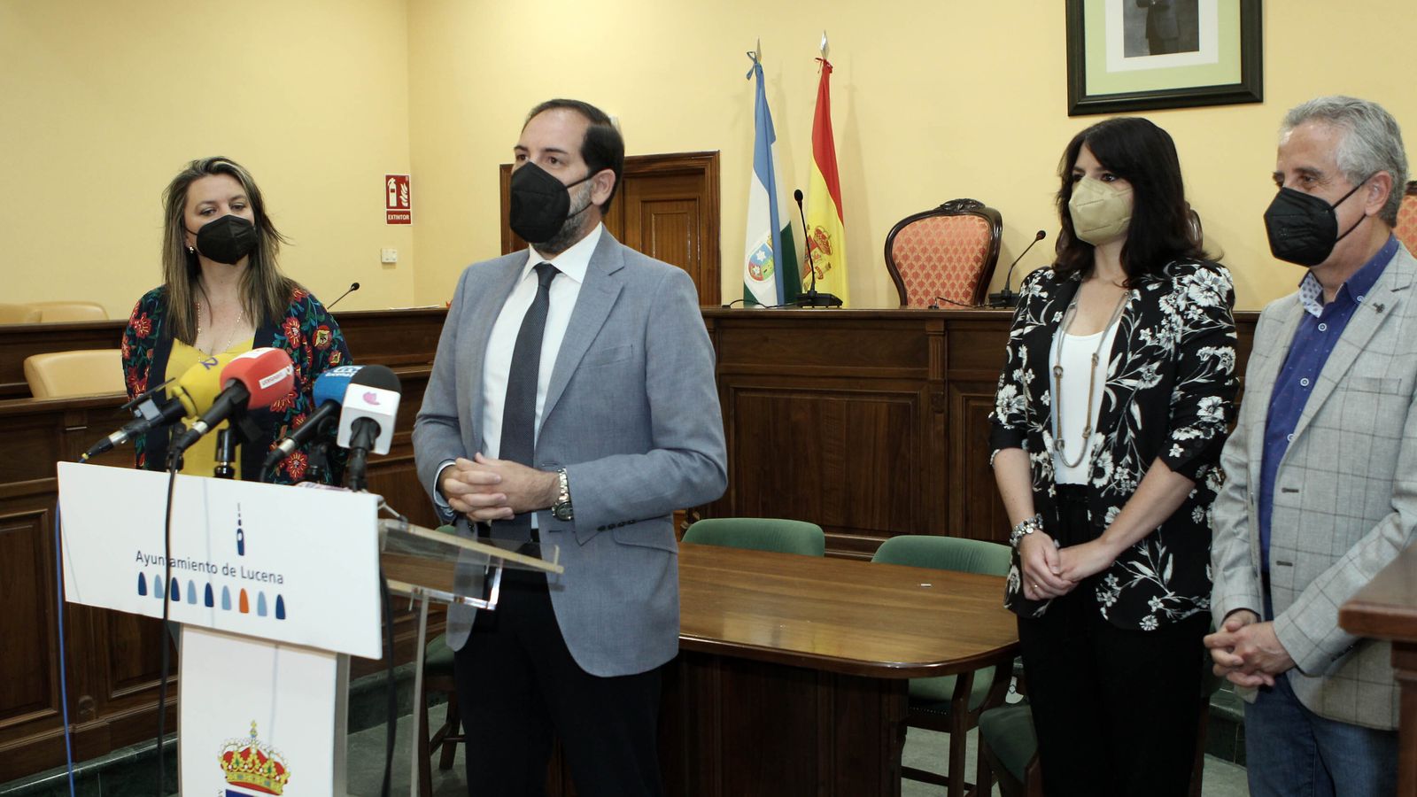 El director general de Justicia Juvenil y Cooperación , Francisco Ontiveros, en Lucena.