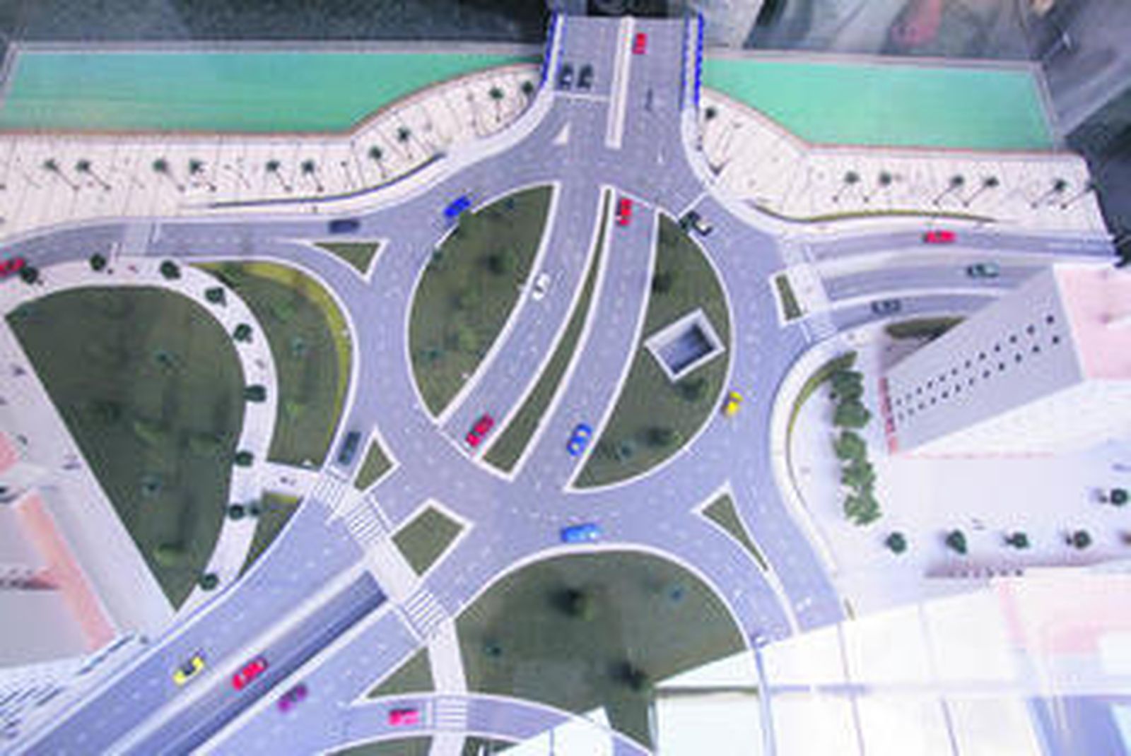 El proyecto del Ministerio de Fomento, en la maqueta.