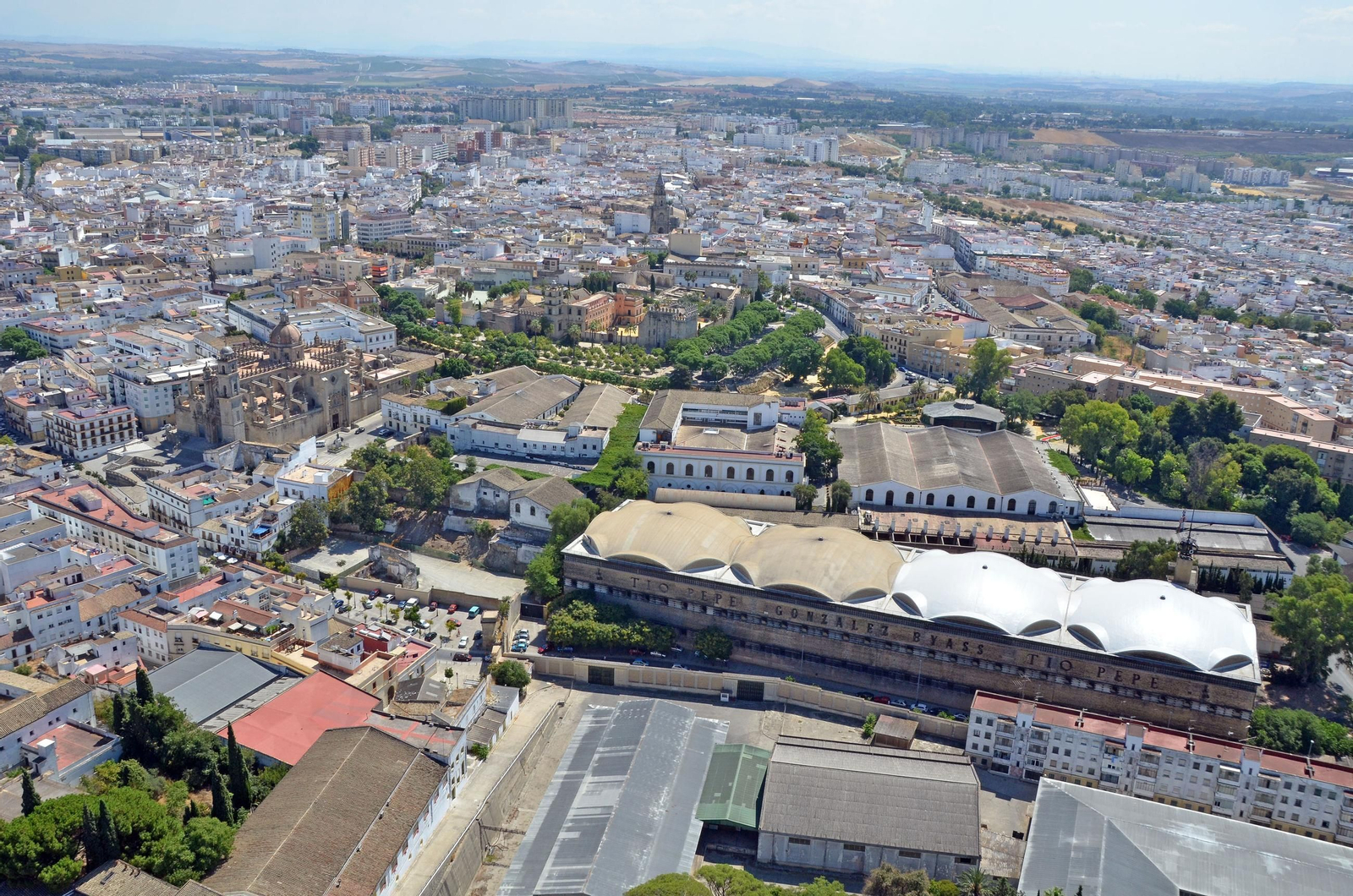 Imagen aérea de la ciudad.