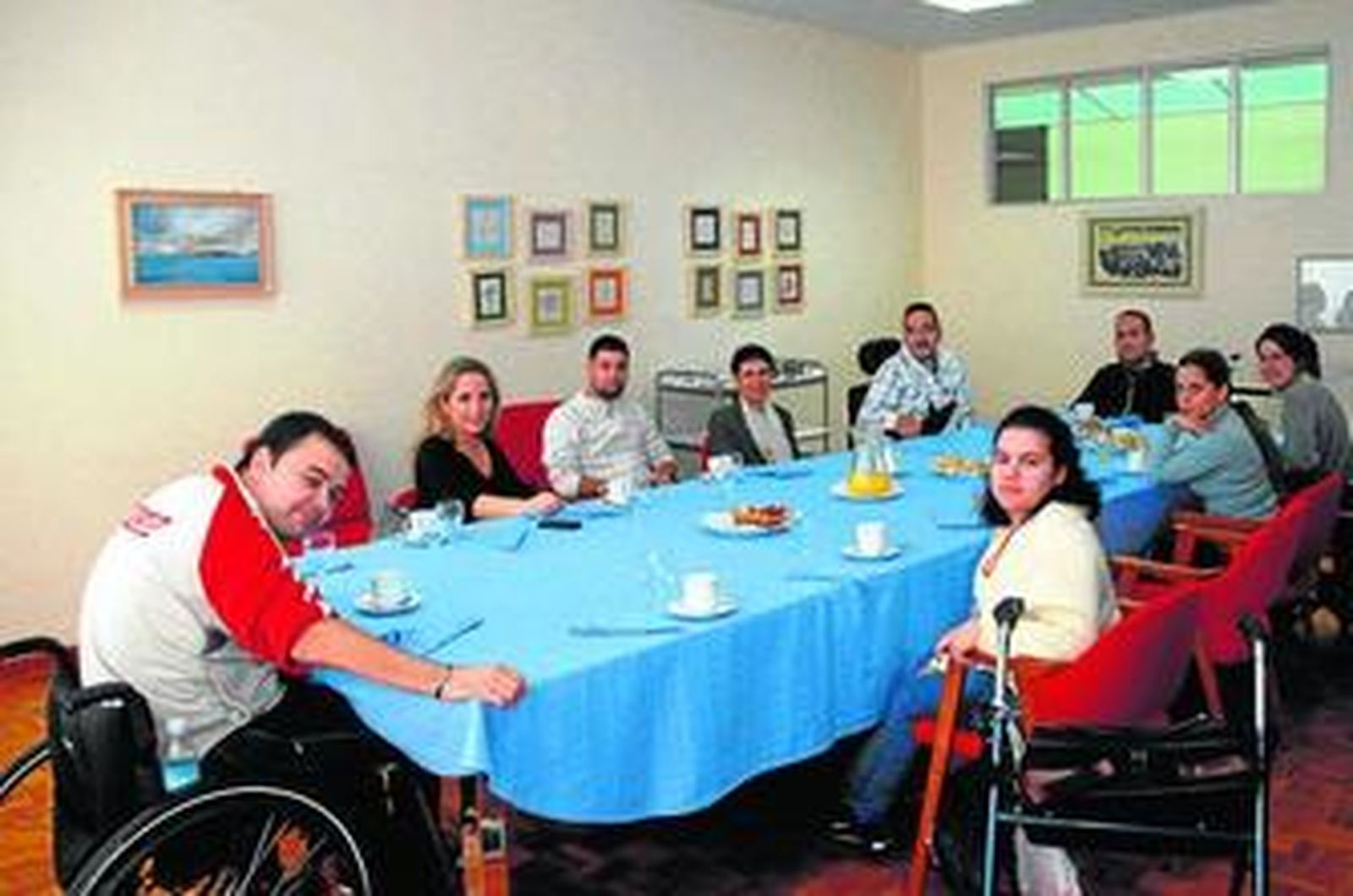 Un instante del desayuno ayer, en una de las salas del CRMF.