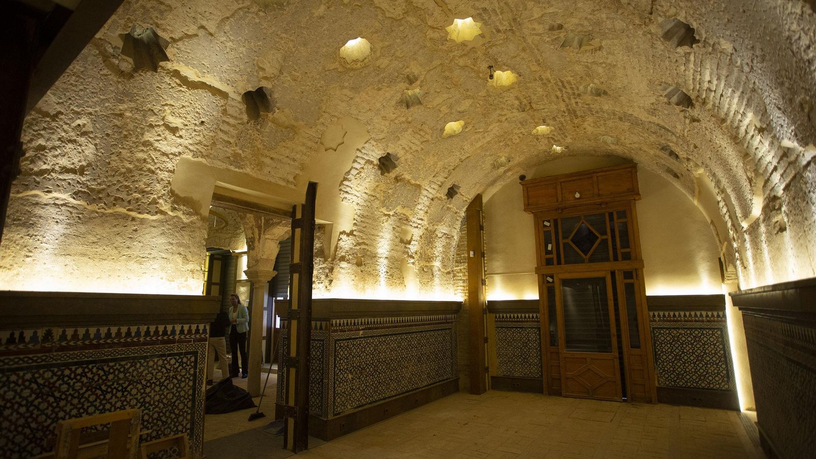 La sala  fría de los baños.