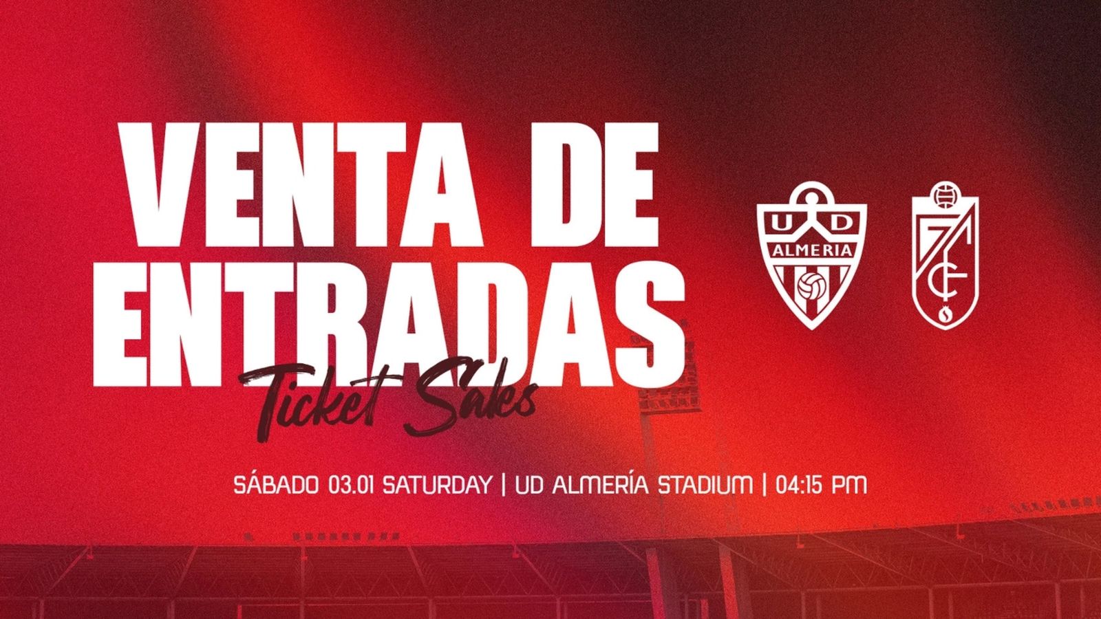 El partido entre almerienses y granadinos será el primero del próximo año.