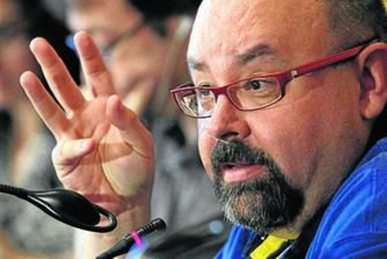 Carlos Ruiz Zafón, fotografiado ayer en un acto en Madrid.