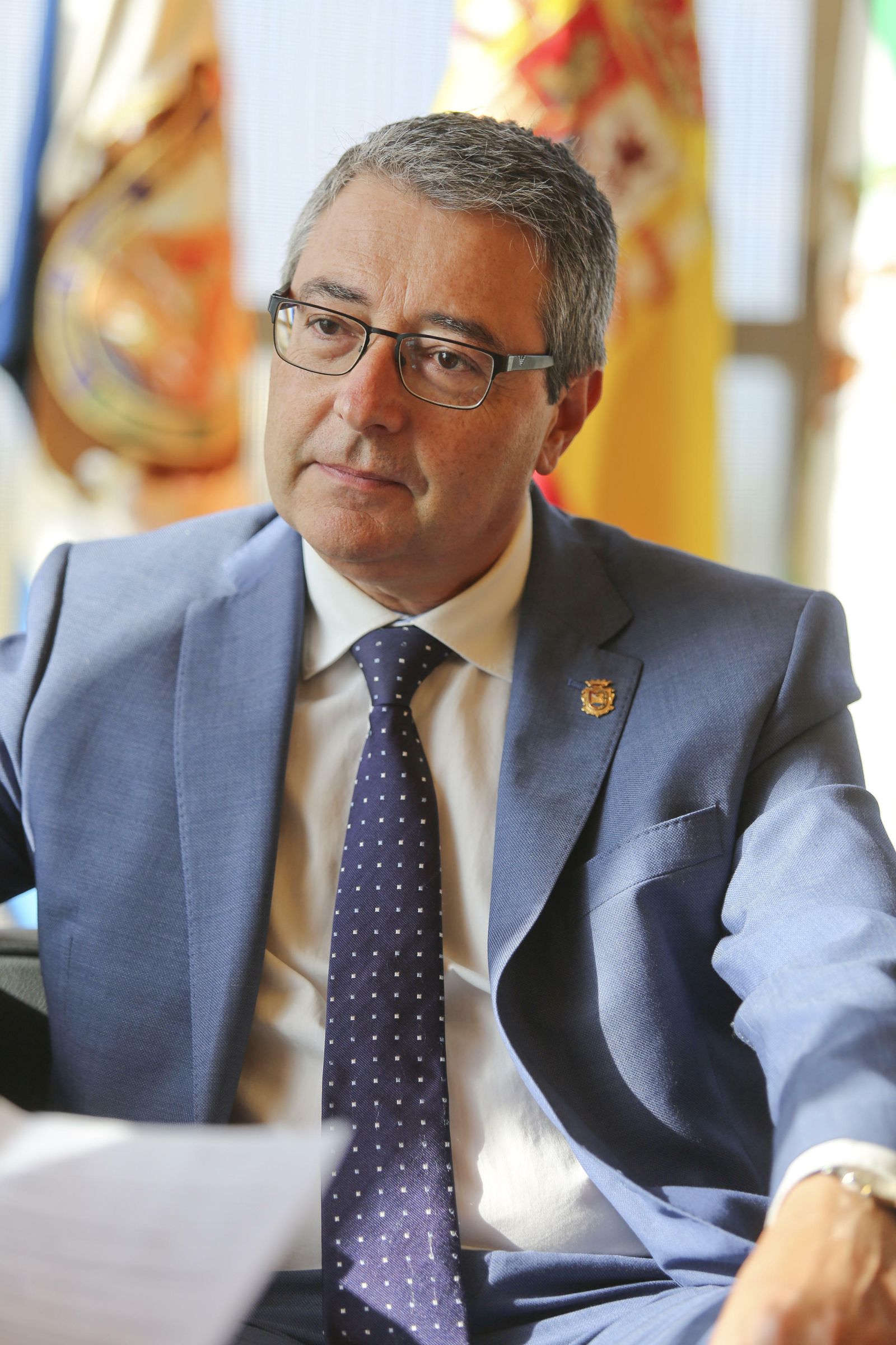 Francisco Salado, durante la entrevista.