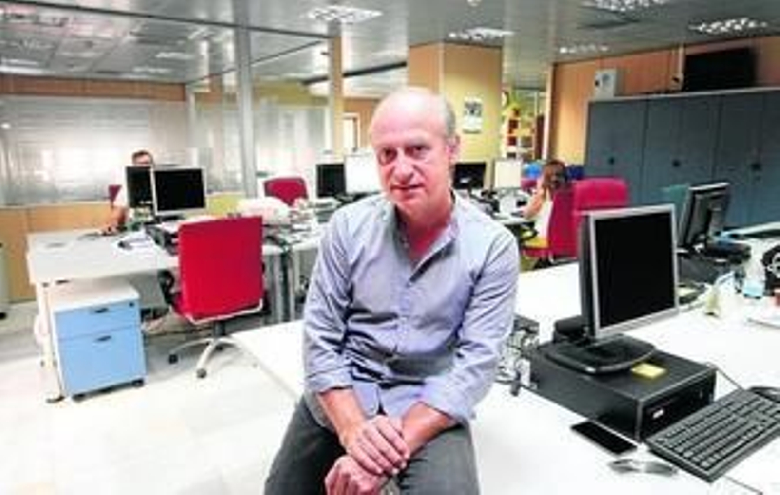 Paco Guerrero, en la redacción de 'Huelva Información'.
