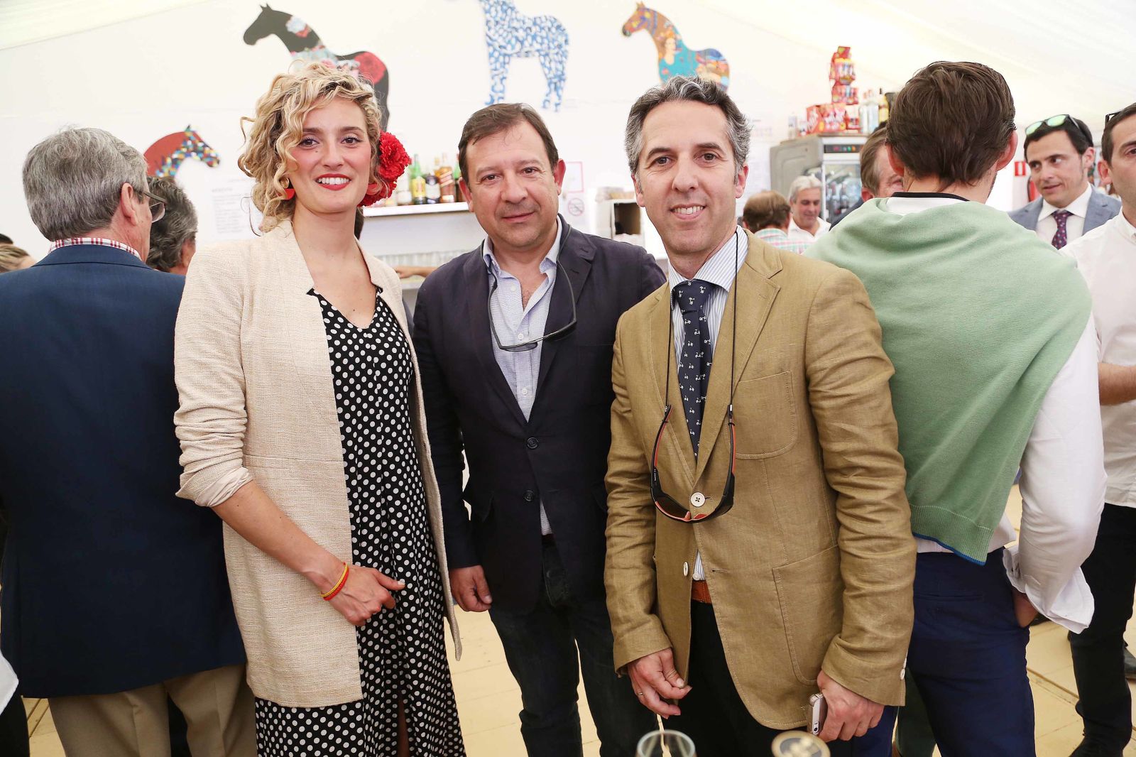 Teresa Macías, Antonio Mariscal, del Clúster Destino Jerez, y Fran Pereira, redactor de Diario de Jerez.