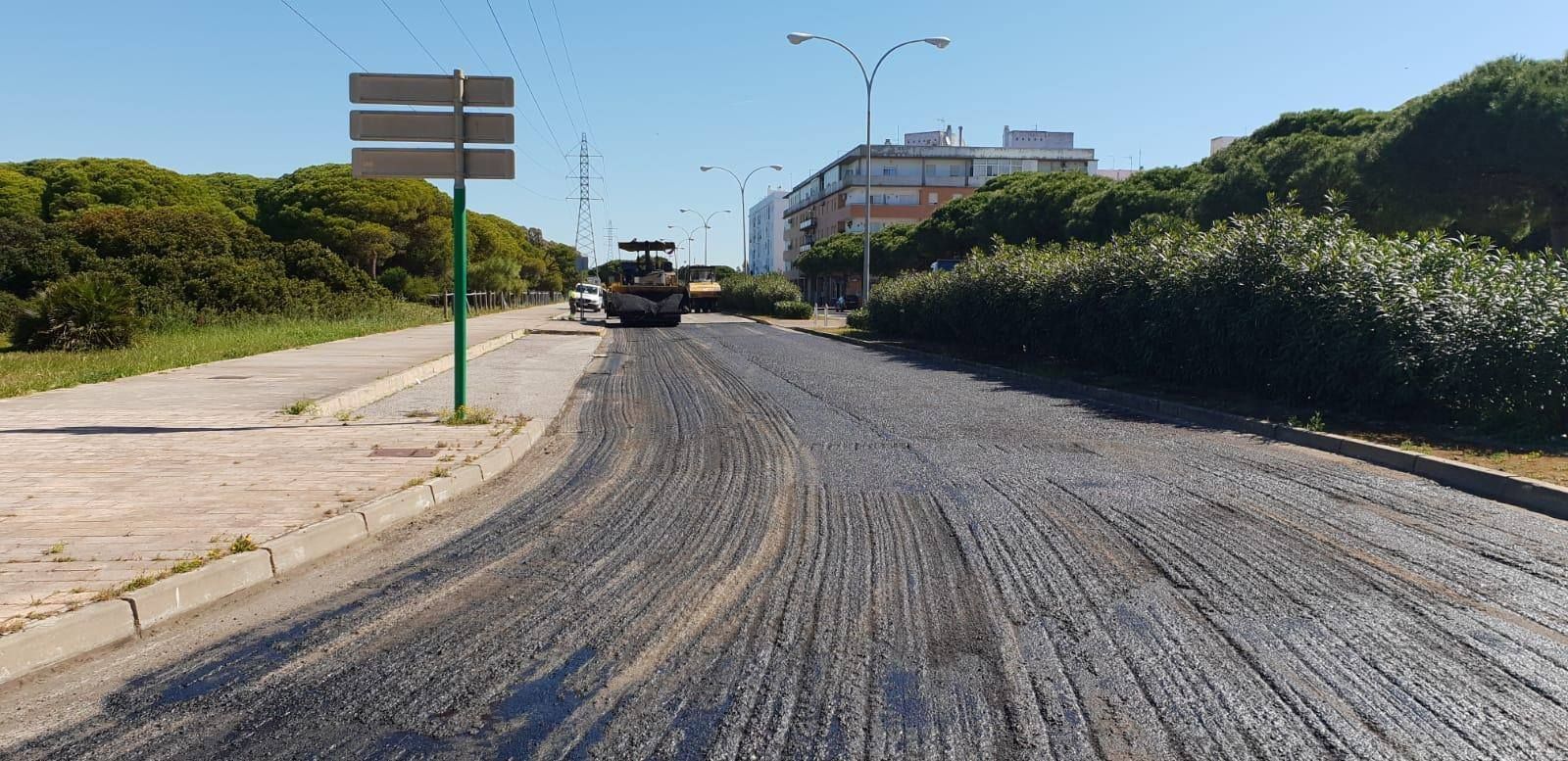 Obras de pavimentación de Puerto Real, en una imagen de archivo