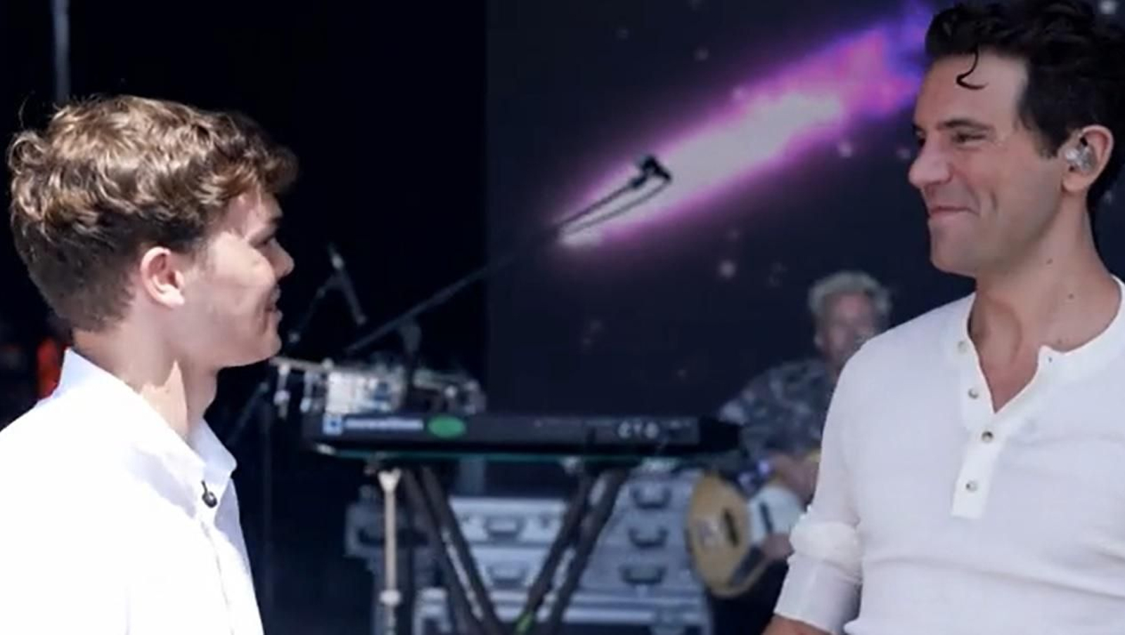 Marcos Castilla y Mika durante los ensayos del concierto.