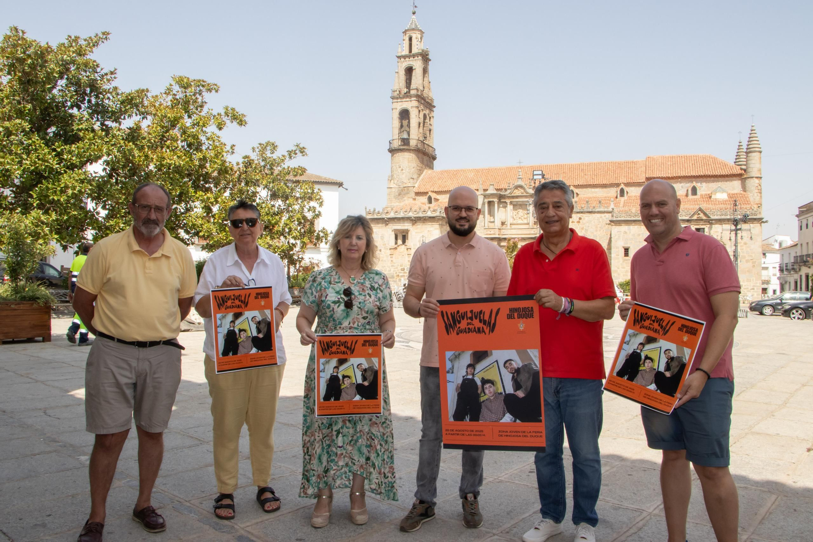 Presentación del concierto de Sanguijuelas del Guadiana en la Feria de Hinojosa