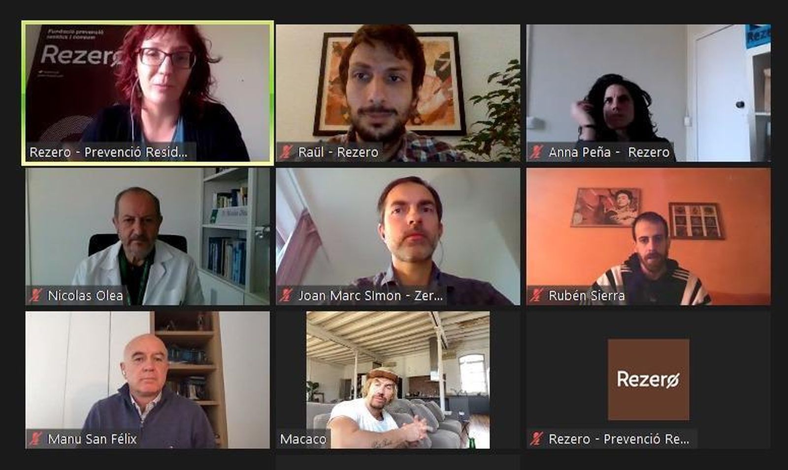 Encuentro virtual de los participantes en la iniciativa.