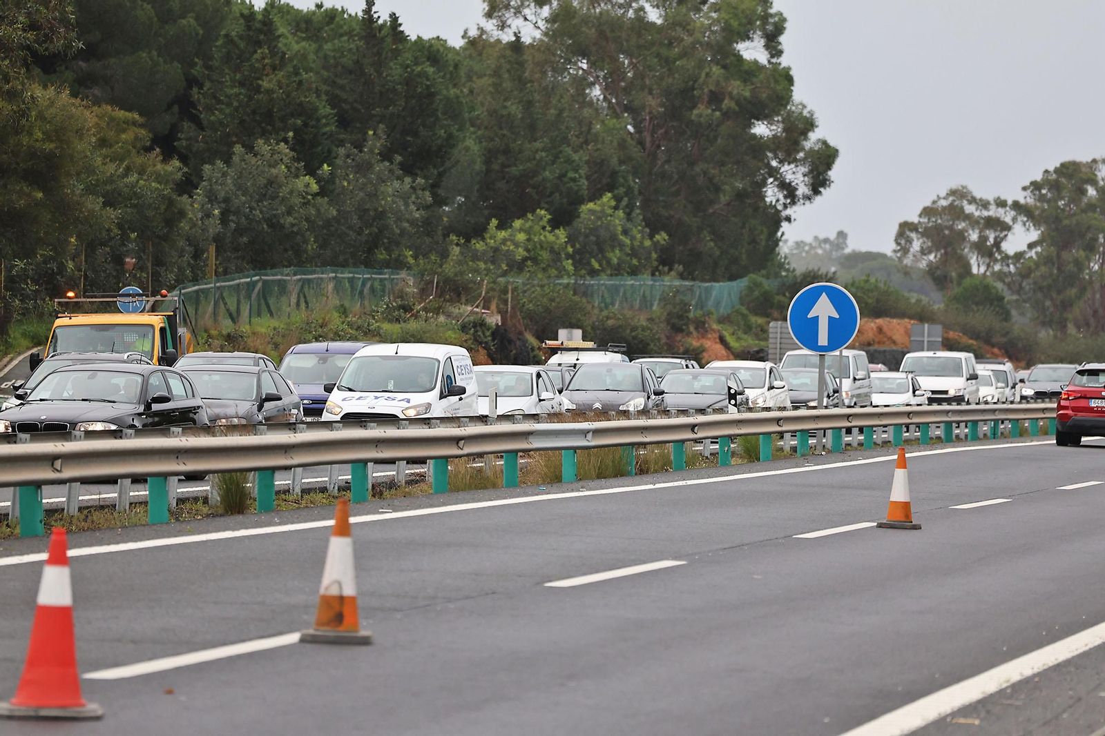 Imágenes del accidente en la autovía de Punta Umbría a Huelva