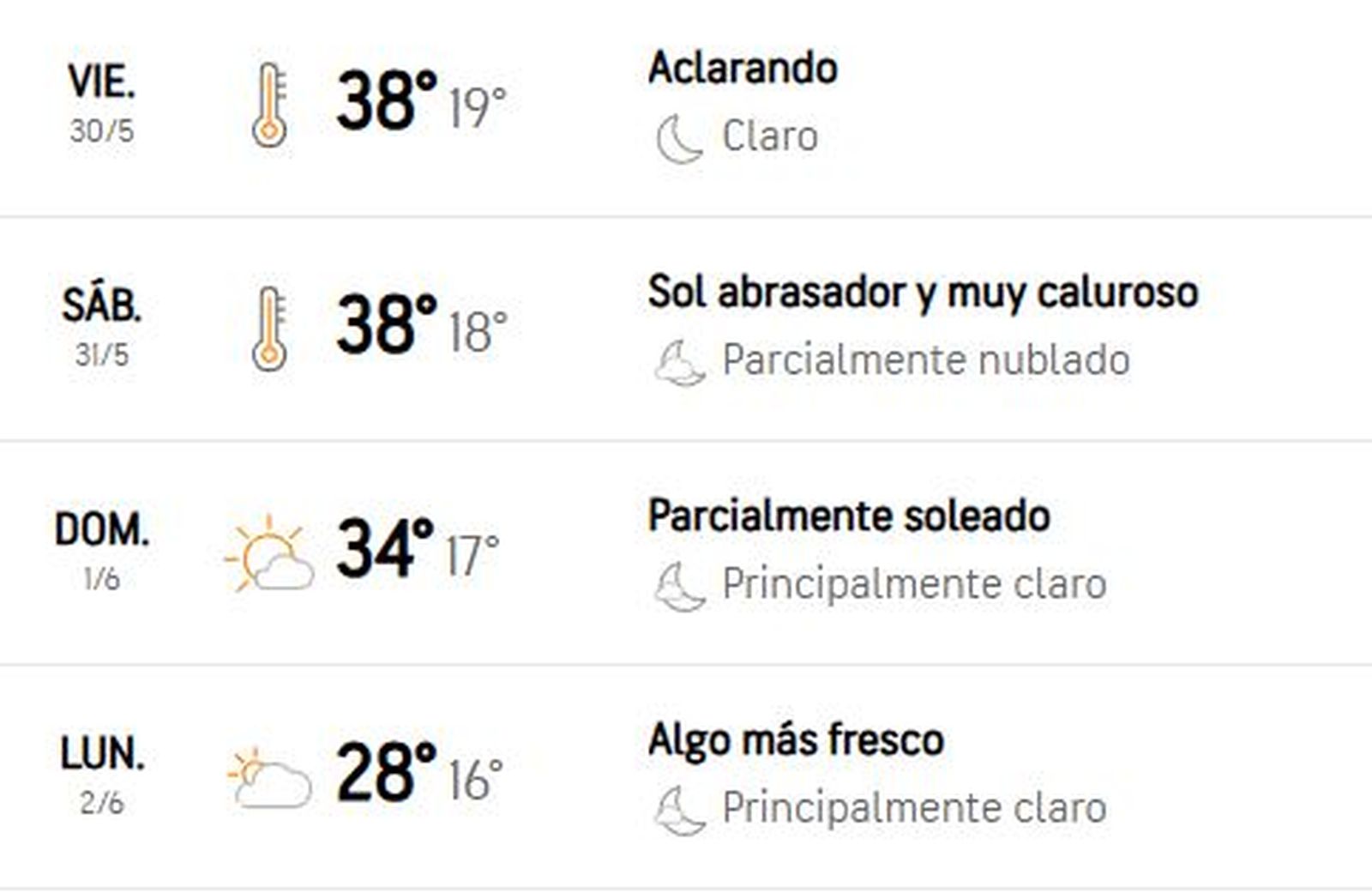 Pronóstico de AccuWeaher.com
