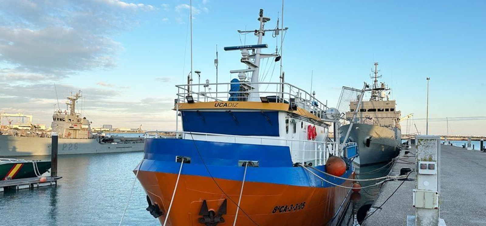 La embarcación propiedad de la Universidad de Cádiz.