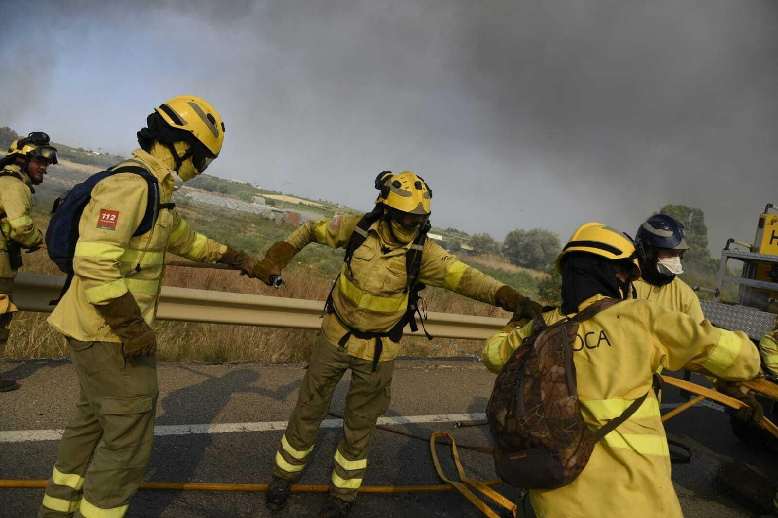 Imágenes del incendio forestal de Bonares