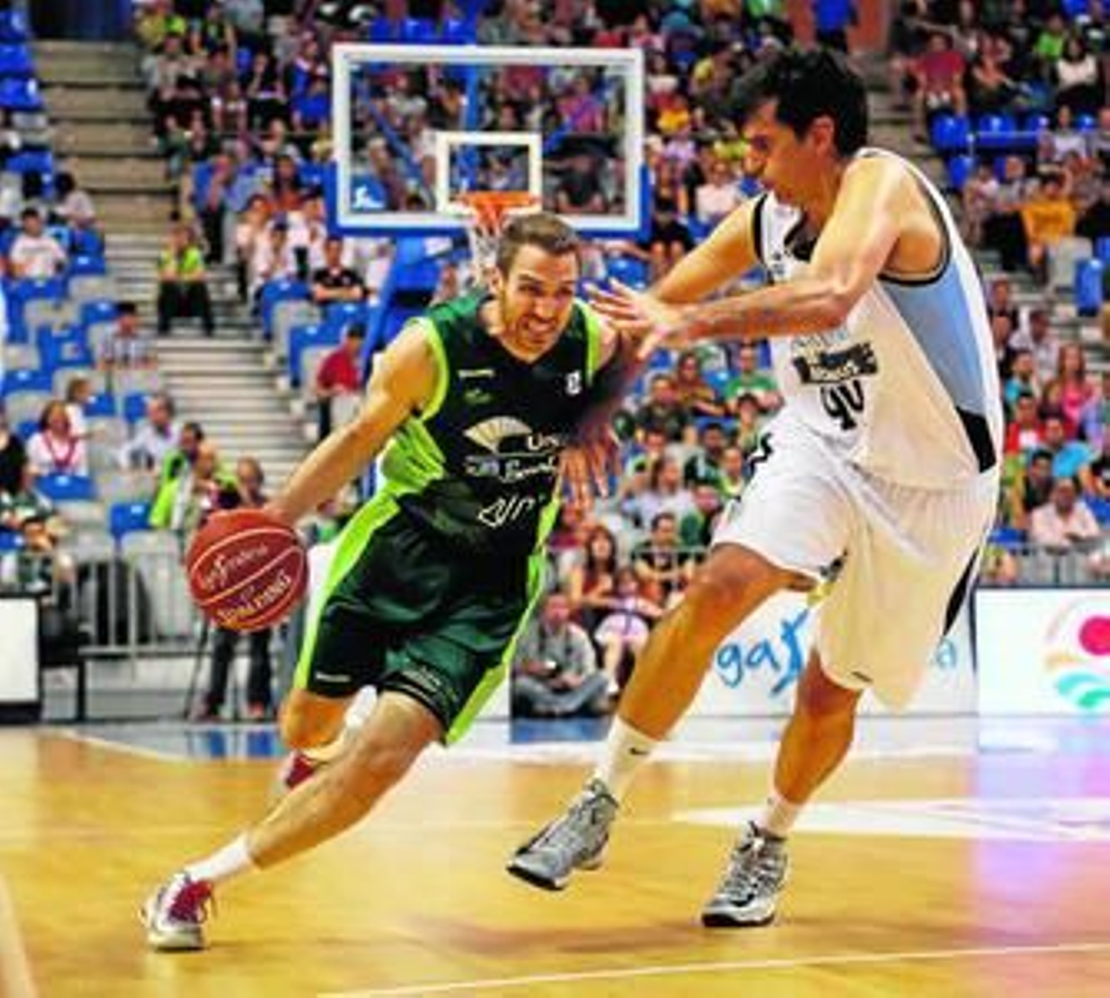 Ricardo Guillén (d), en el Unicaja-Natura Monbus de ACB de la pasada temporada.