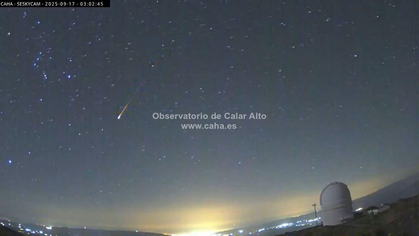 Elmeteoro captado por el