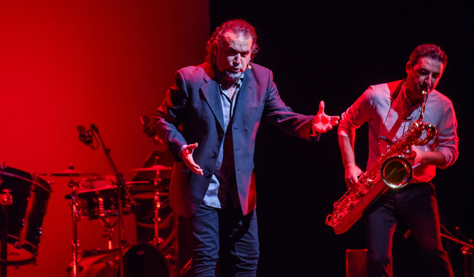 David Lagos y Juan M. Jiménez, en un momento de 'Cantes de silencio'.