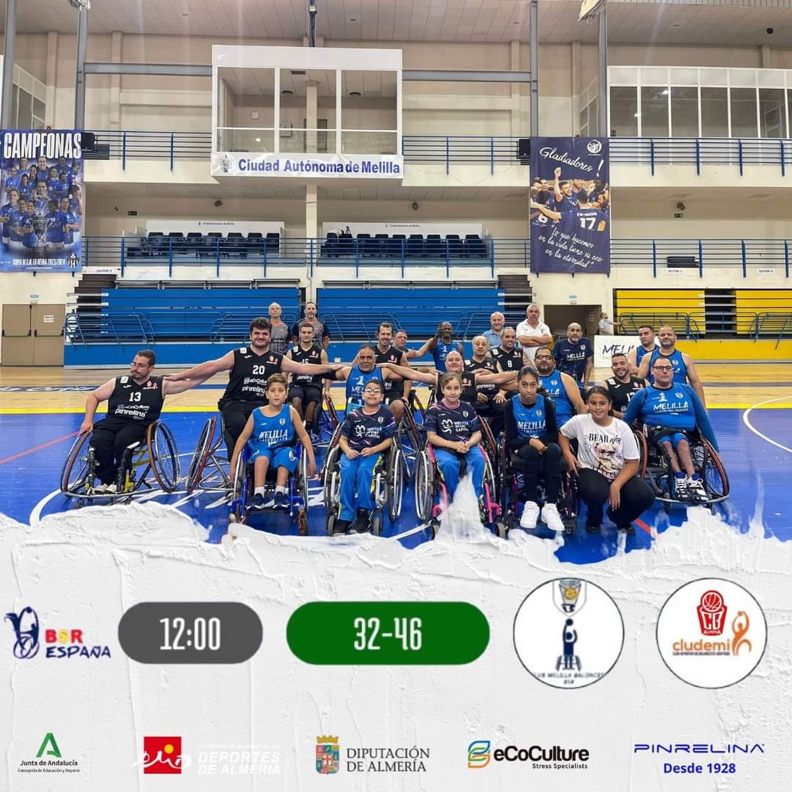 Cartel del club almeriense tras su victoria en tierras melillenses de este pasado domingo.