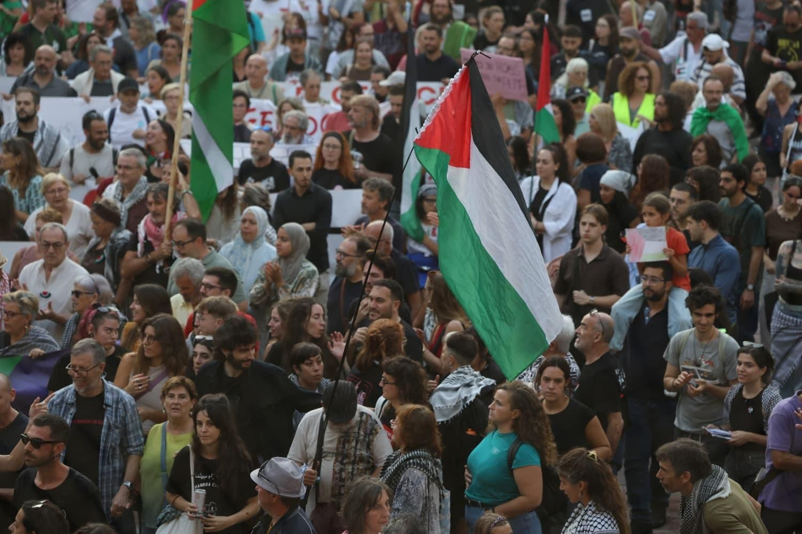 La manifestación por Palestina en Málaga, en imágenes