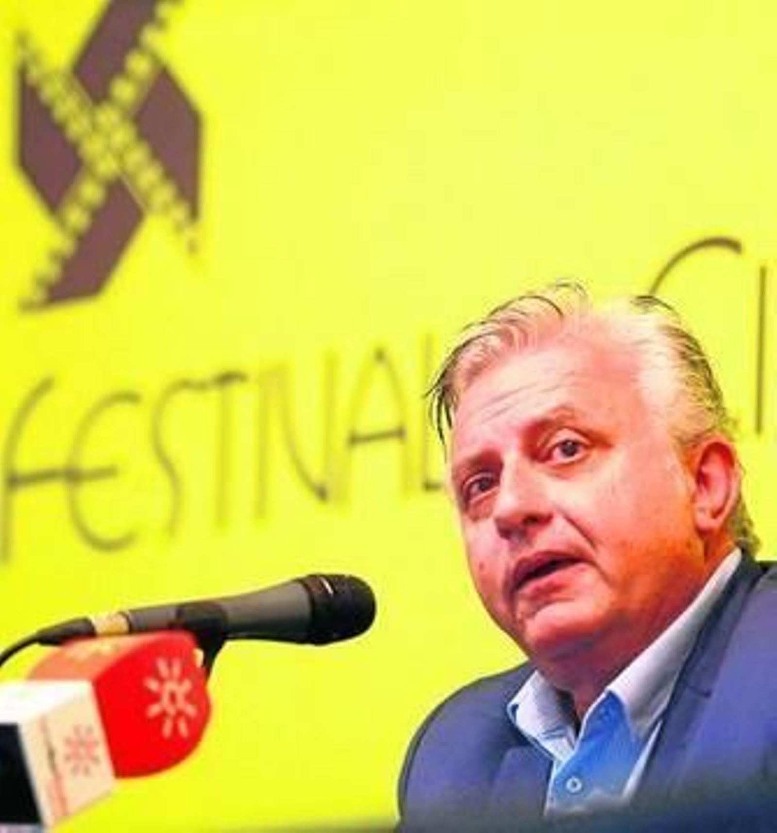 El nuevo director del certamen, Pedro Castillo, durante su primera rueda de prensa en mayo pasado.