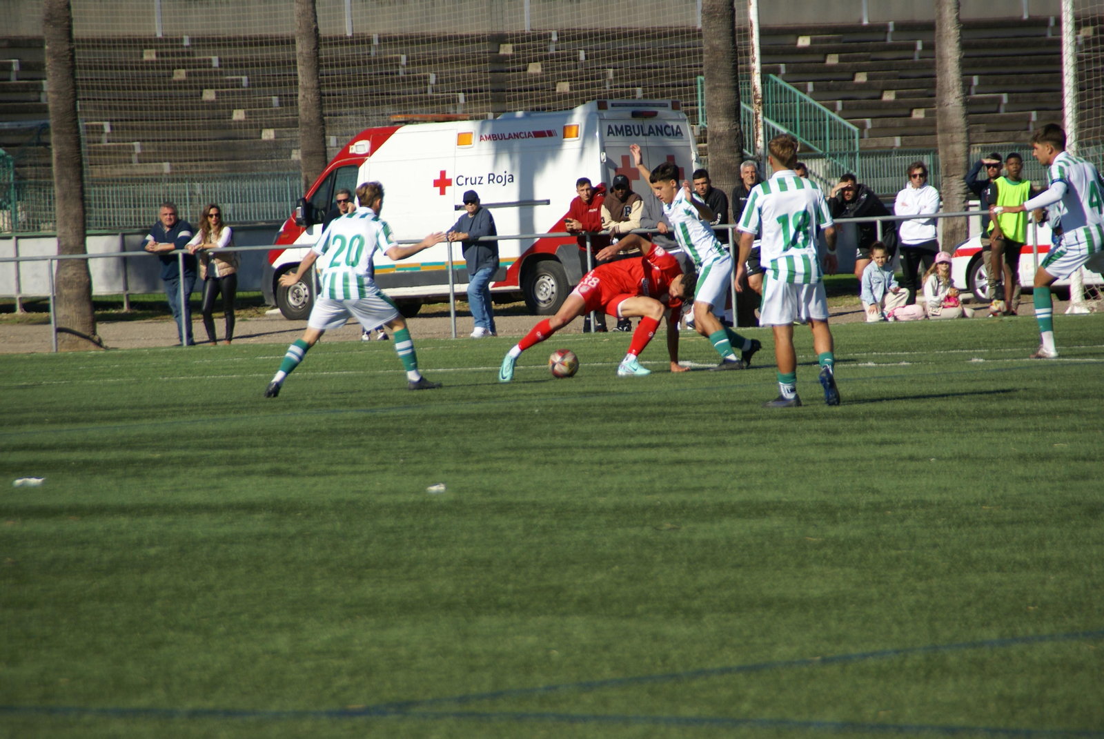 Imagen del último encuentro de La Palma, la pasada jornada, ante el Córdoba B.