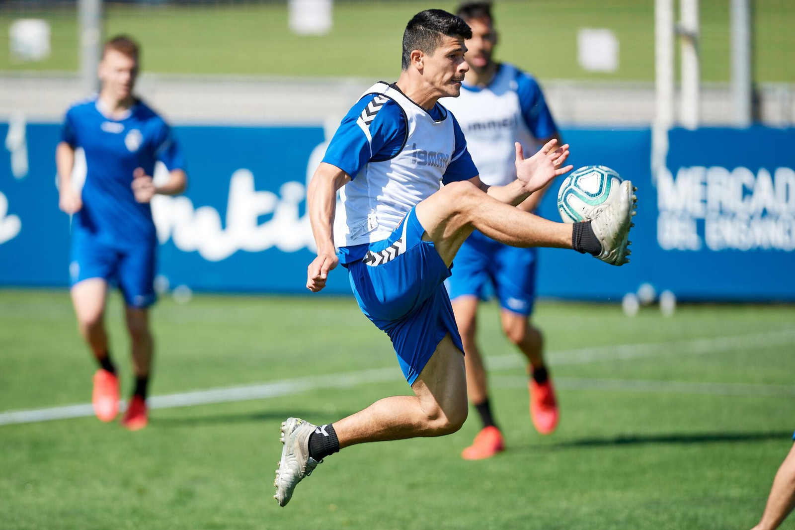 Roncaglia, en un entrenamiento de Osasuna de esta pasada temporada.