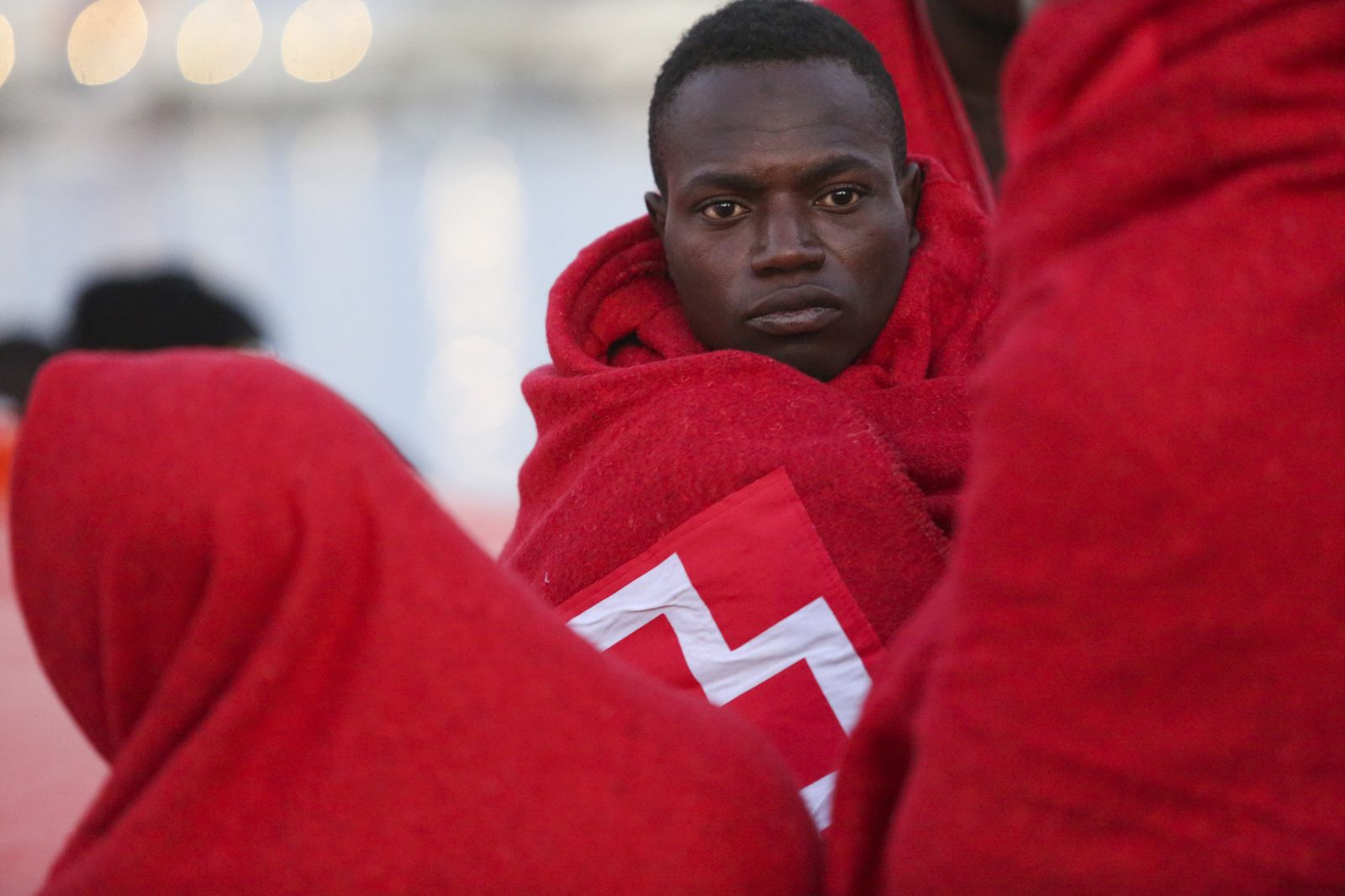 Llegada de patera al puerto de Málaga el 18 de julio de 2018