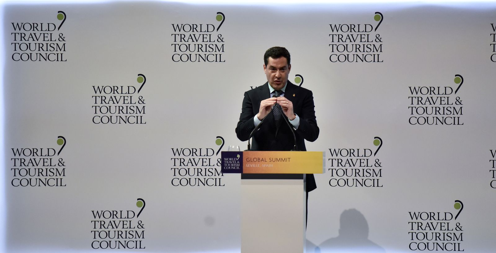 Pedro Sánchez, en la inauguración de la WTTC 2019 Sevilla