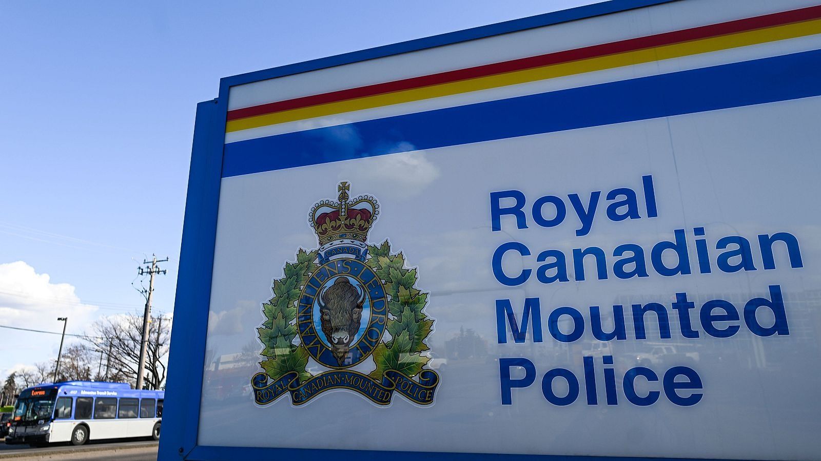 Un letrero de la Policía Montada de Canadá.