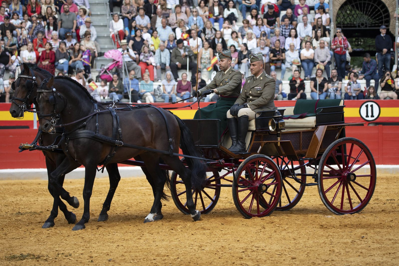 La exhibición del Ejército en la Plaza de Toros de Granada, en imágenes
