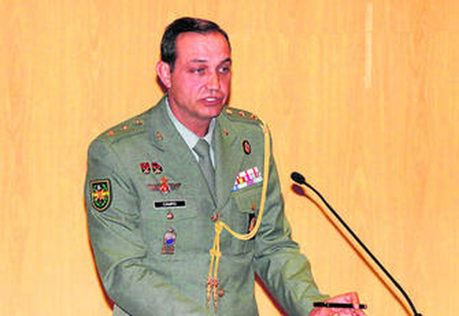 El teniente coronel Campo Loarte durante una conferencia impartida el pasado sábado en la Universidad.