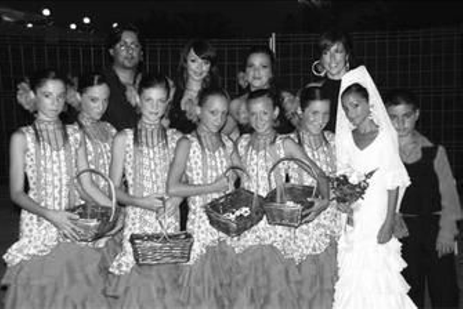 El grupo Aire Flamenco con el cuadro flamenco que les acompaña en el casting.