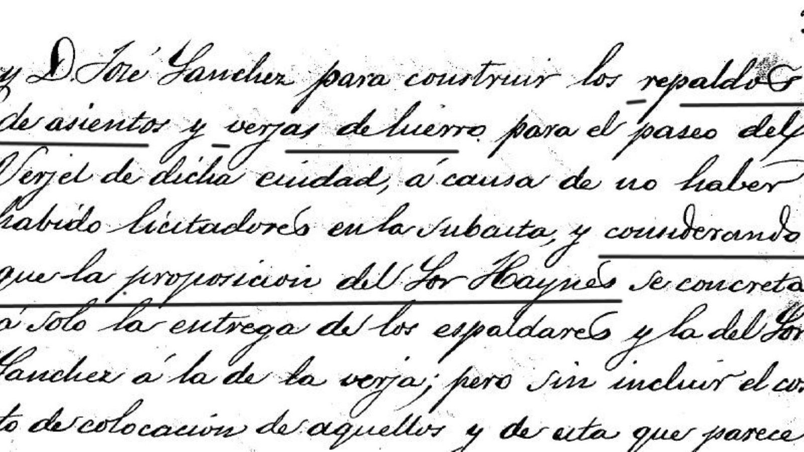 Uno de los trabajos en la provincia para la empresa Haynes (1870).