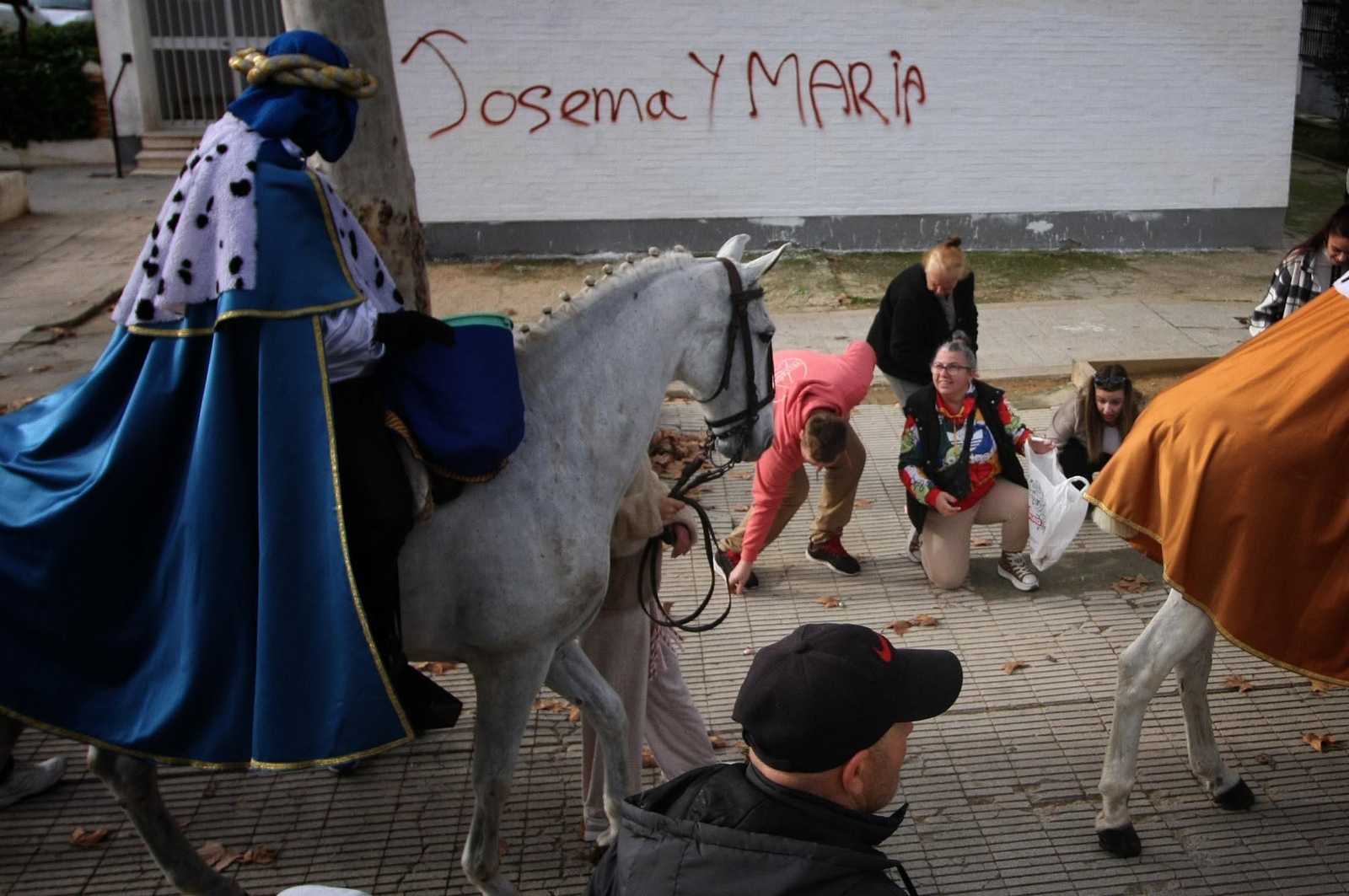 Imágenes de los Reyes Magos en la barriada de la Hispanidad