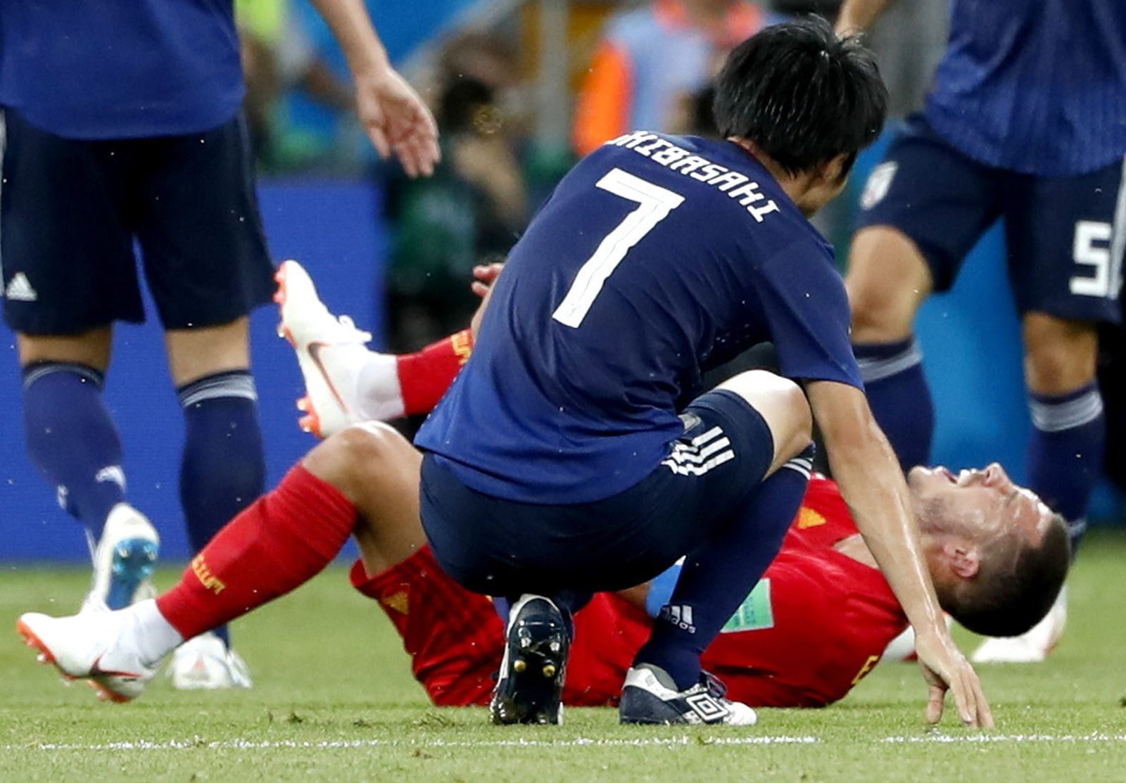 Las imágenes del Bélgica-Japón