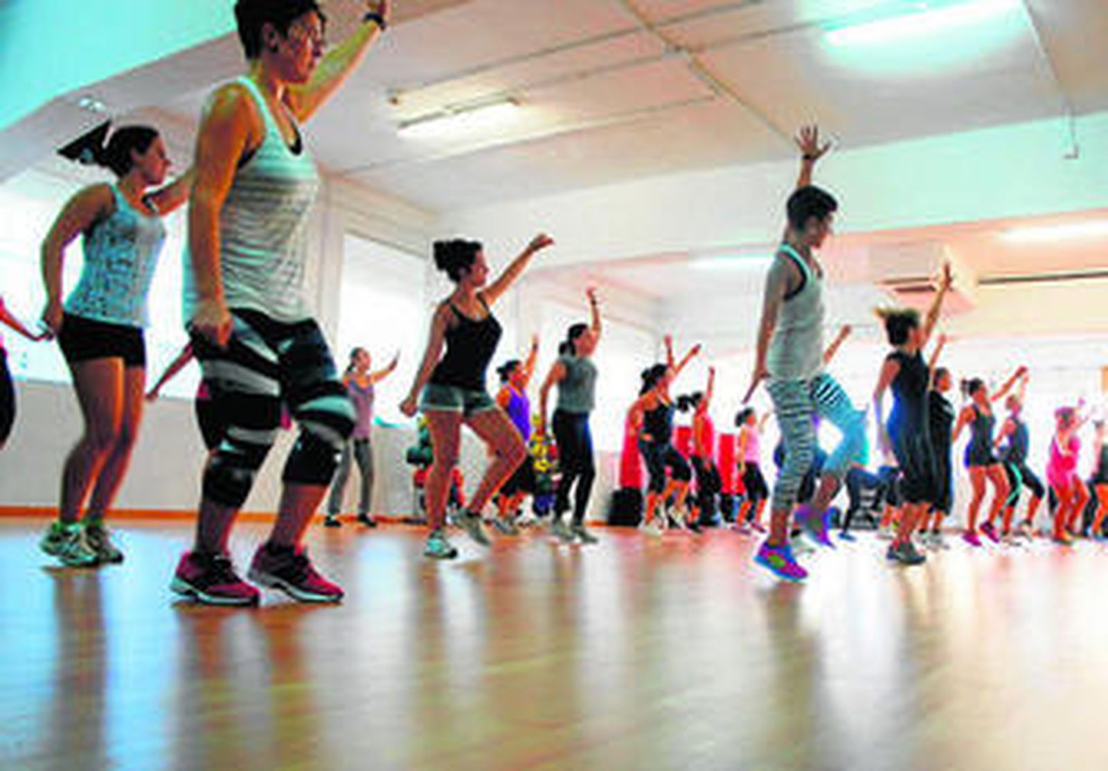 Uno de los ensayos para que la flashmob