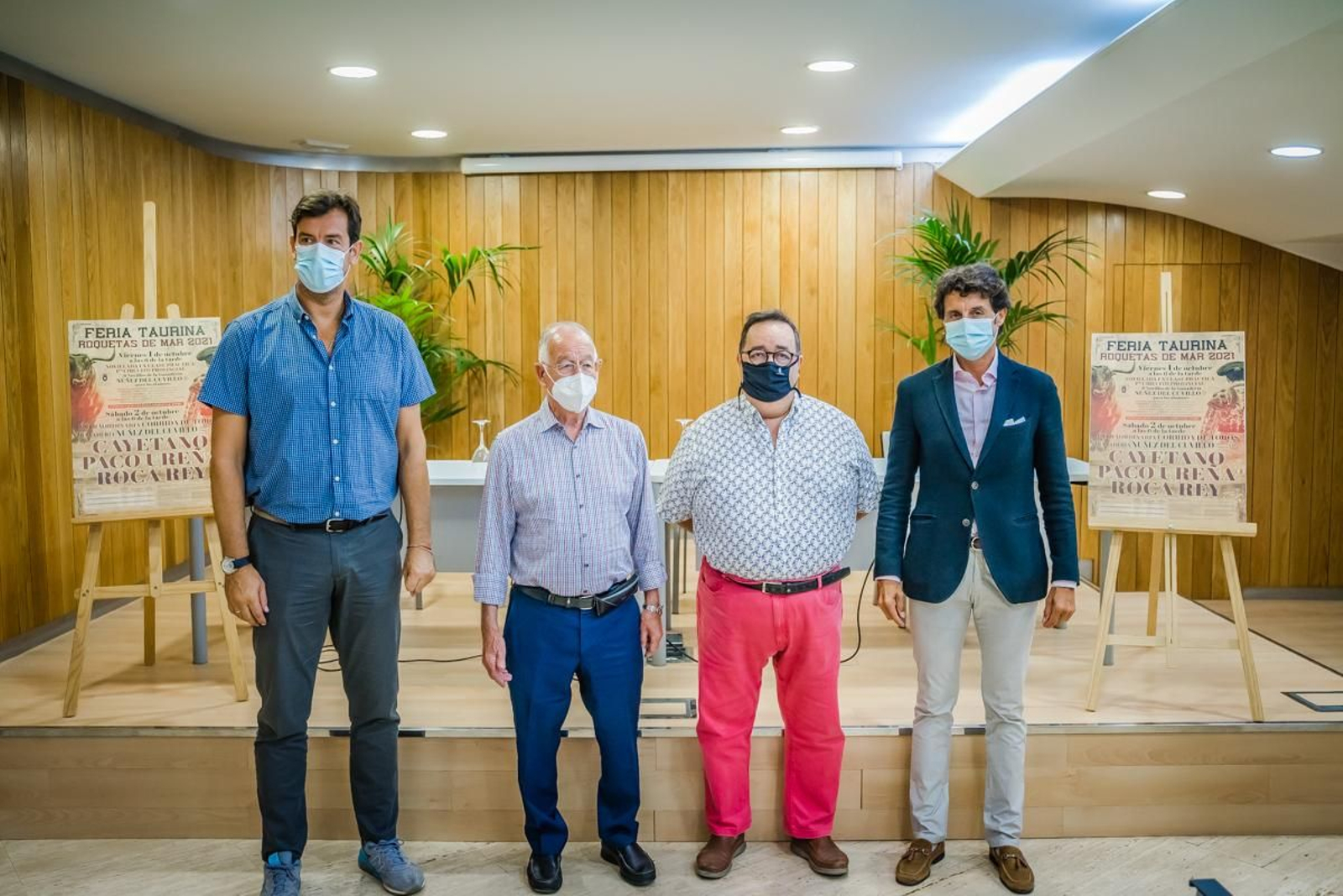 Juanjo Salvador, Gabriel Amat, José Juan Rubí y Ruiz Manuel, en la presentación del cartel.