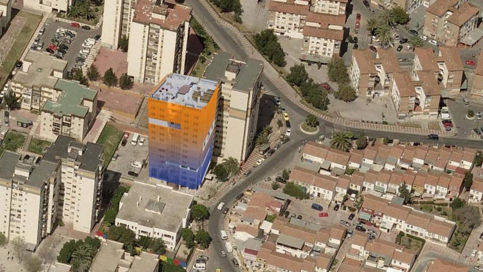 Ubicación del edificio en el entorno del barrio. Ubicación del edificio en el entorno del barrio.