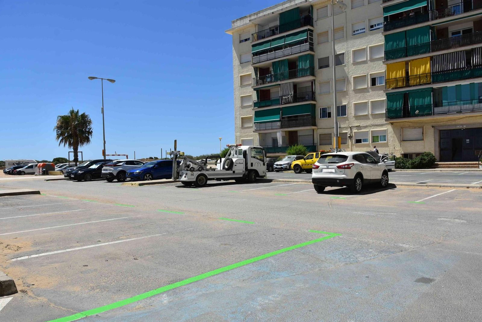 Aparcamientos en La Canaleta, en Punta Umbría.