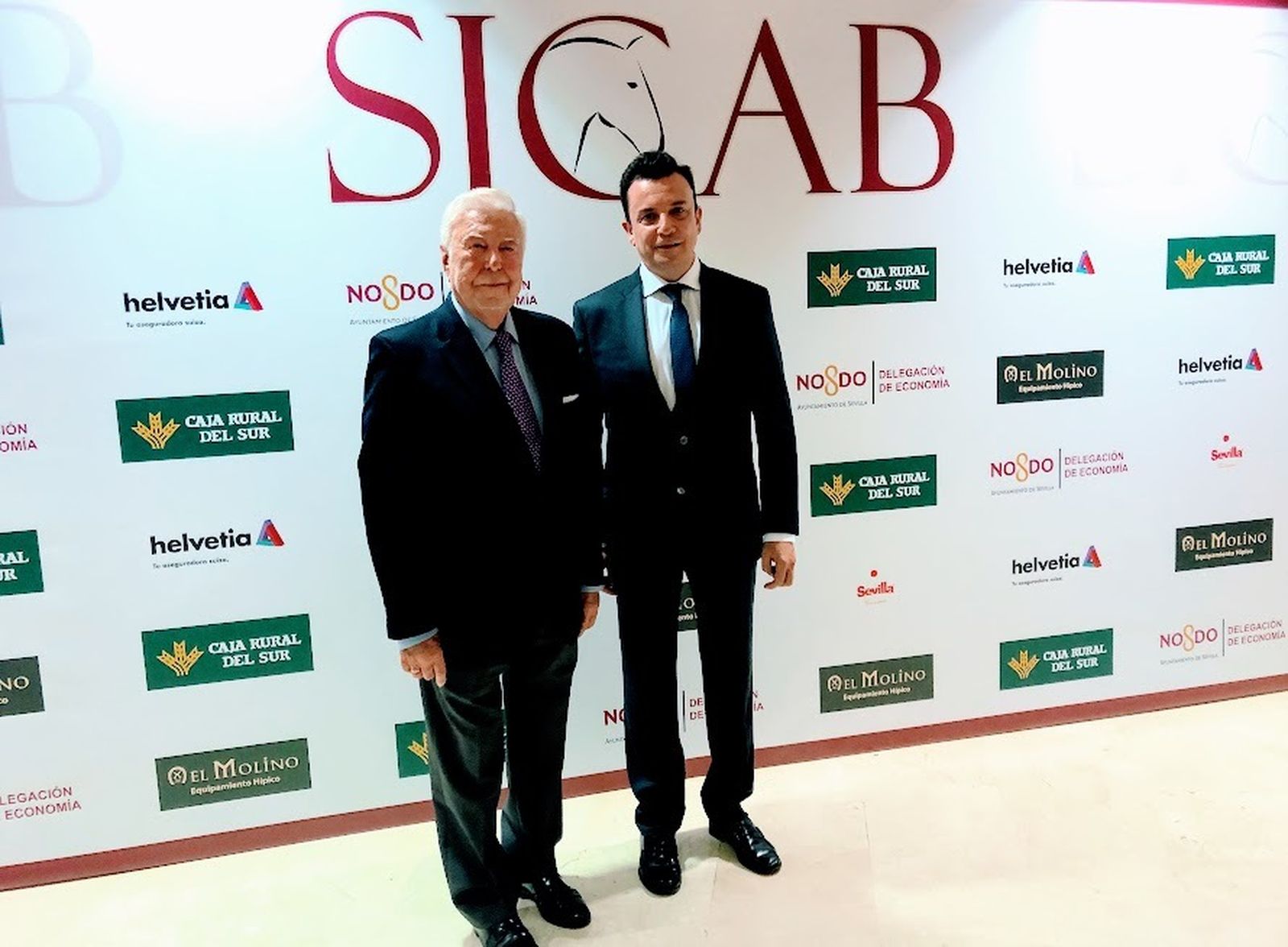 José Luis García Palacios junto a Emilio Ponce