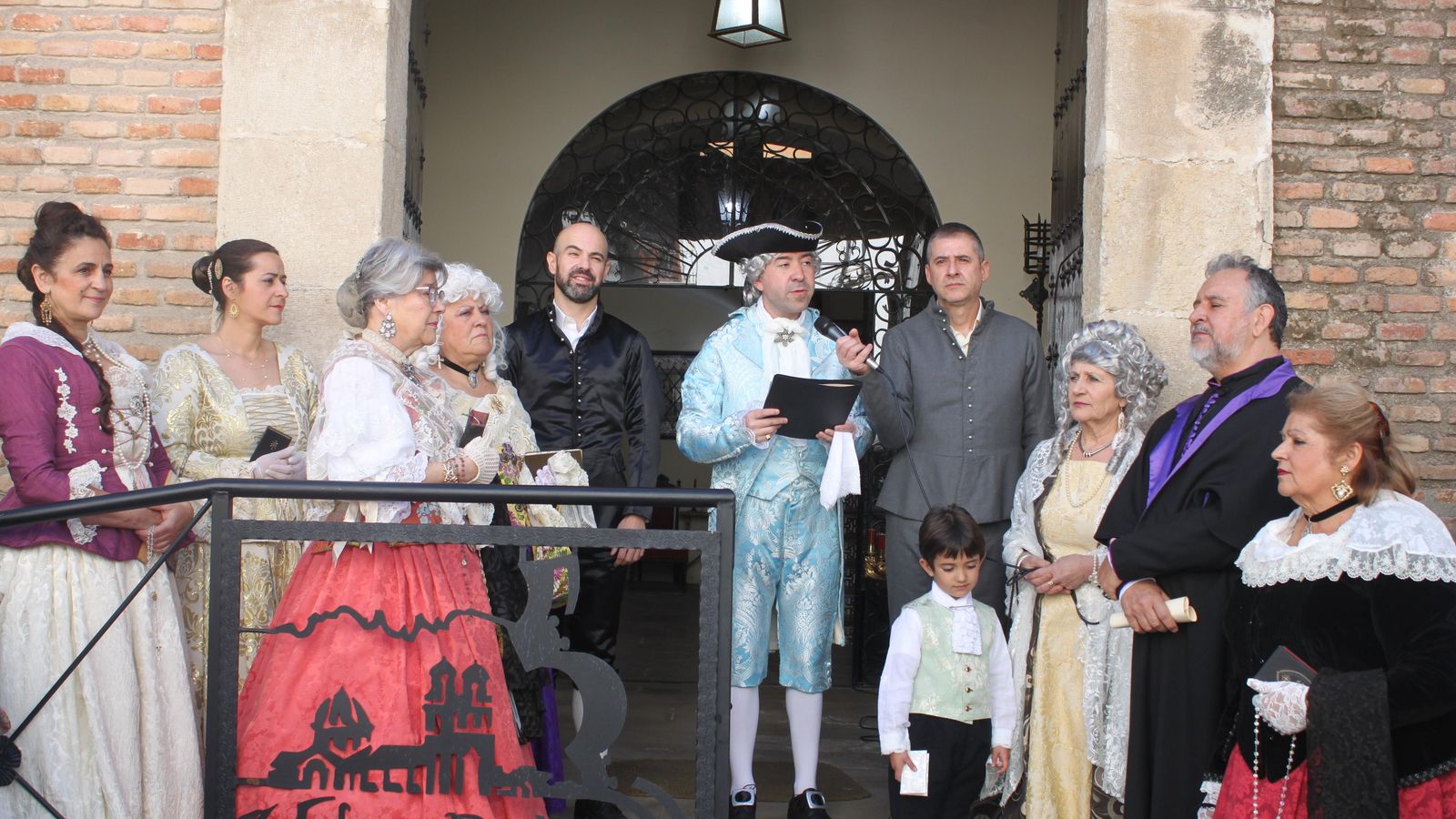 Parlamentos durante la recreación histórica.