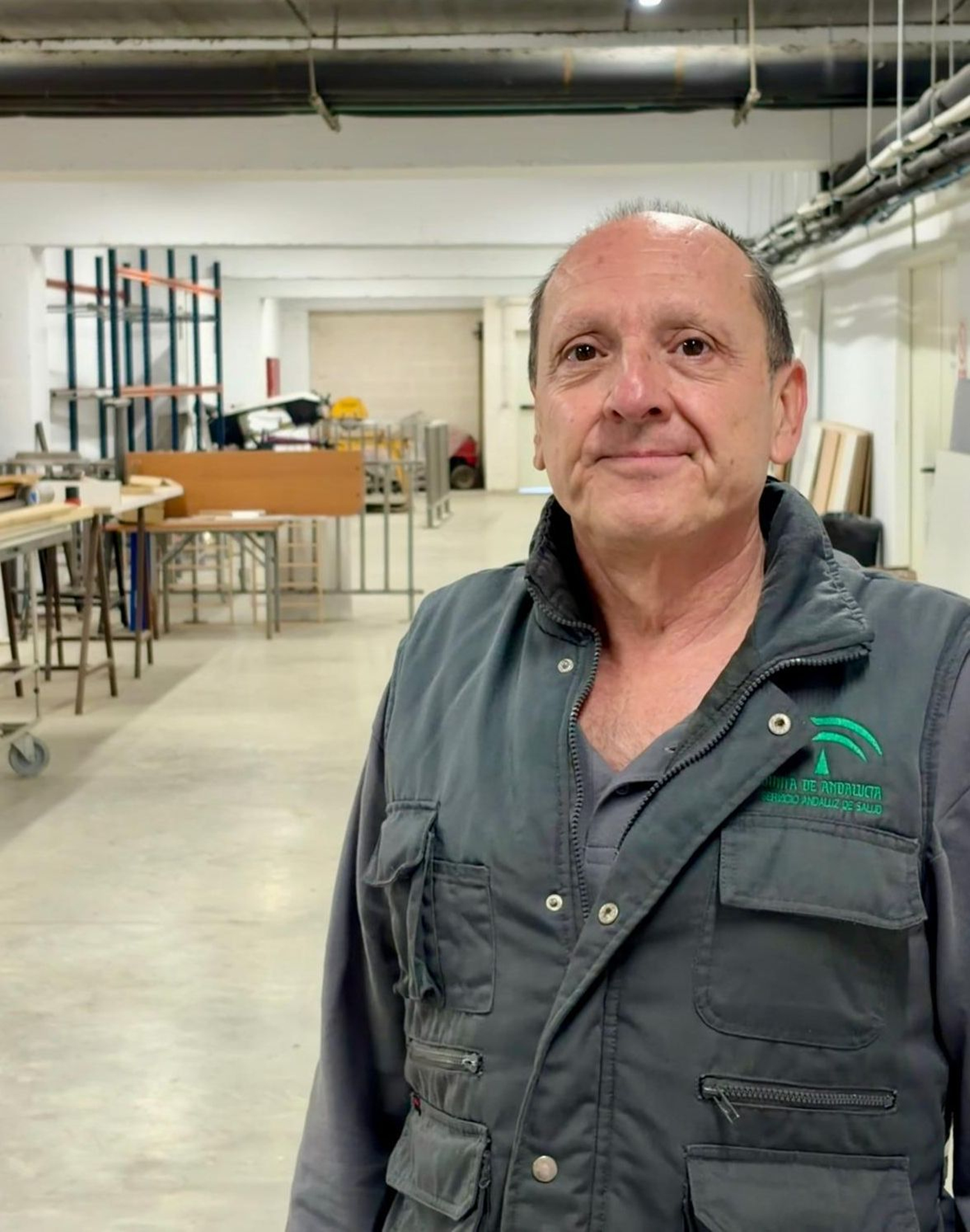 Rafael Contreras, del servicio de Mantenimiento.