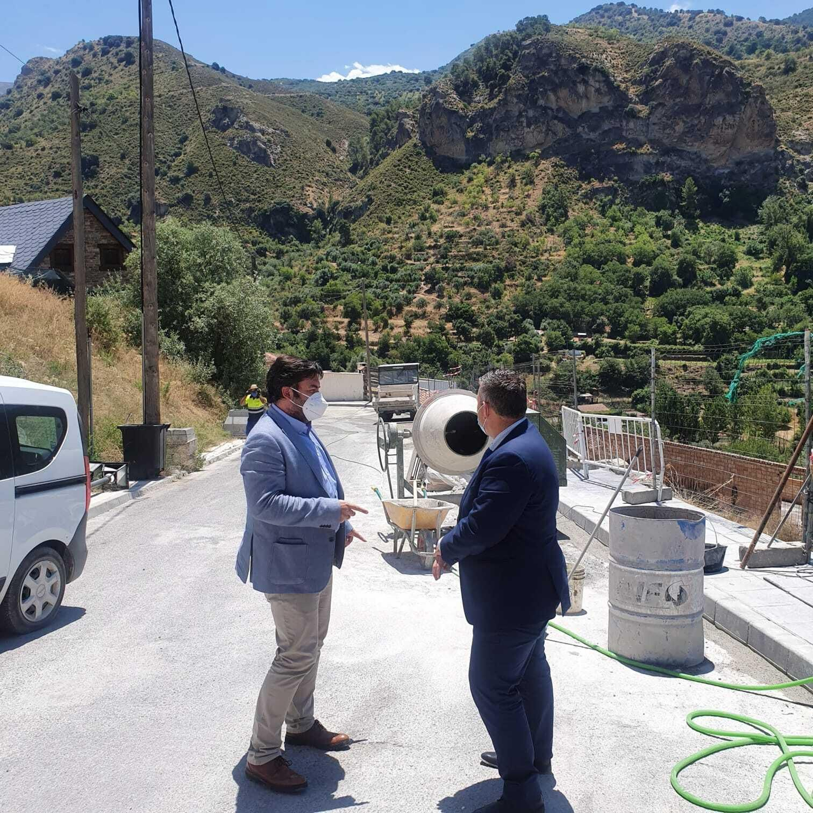 Visita a las obras del PFEA de la localidad de Quéntar.