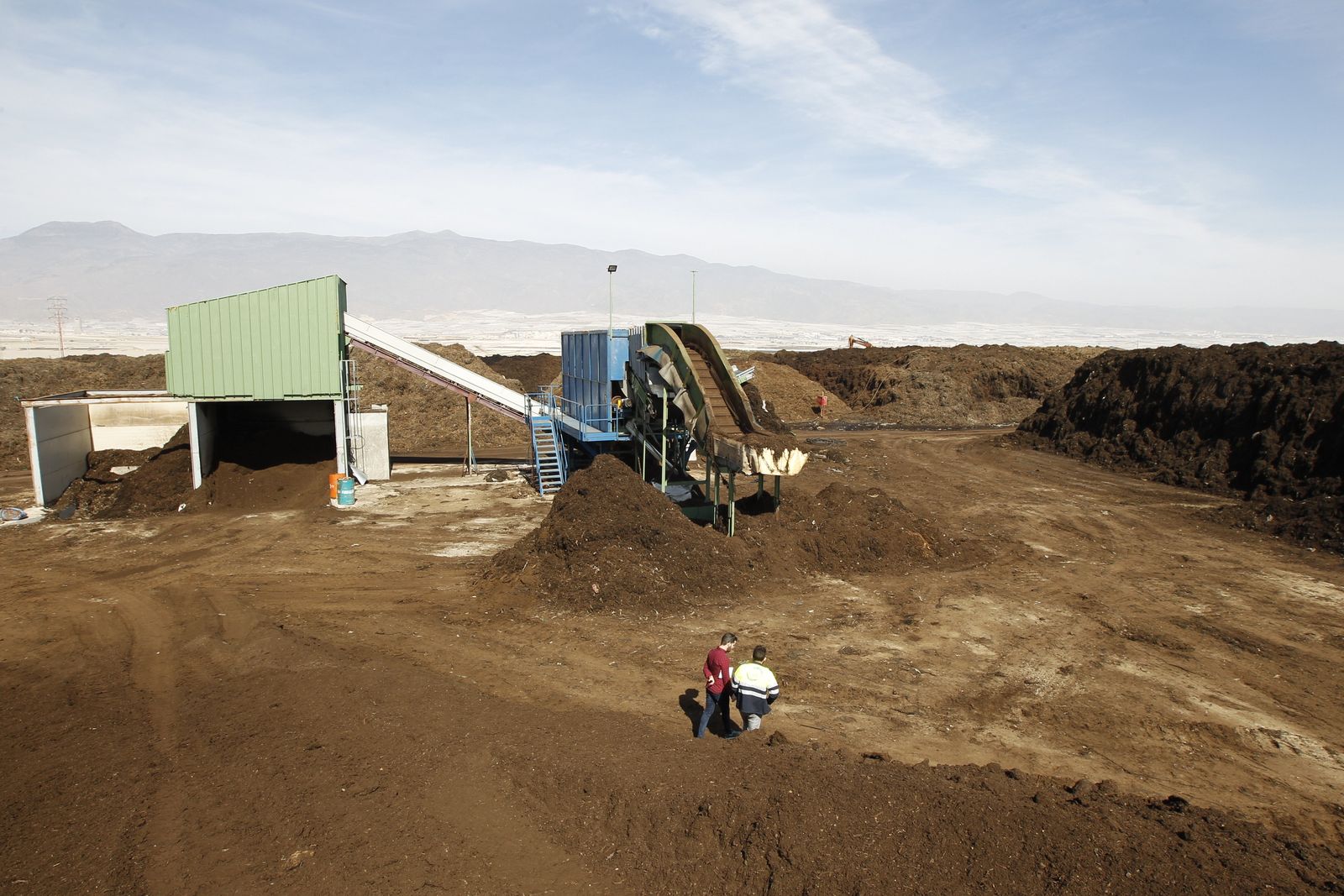Instalaciones de la planta de compostaje de Las Chozas, en El Ejido.