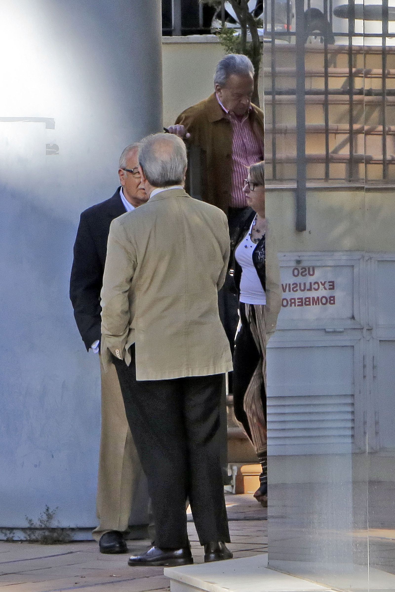 Pacheco y Luis Cruz, momentos antes de acceder a la sede de la Sección Octava de la Audiencia en días pasados.