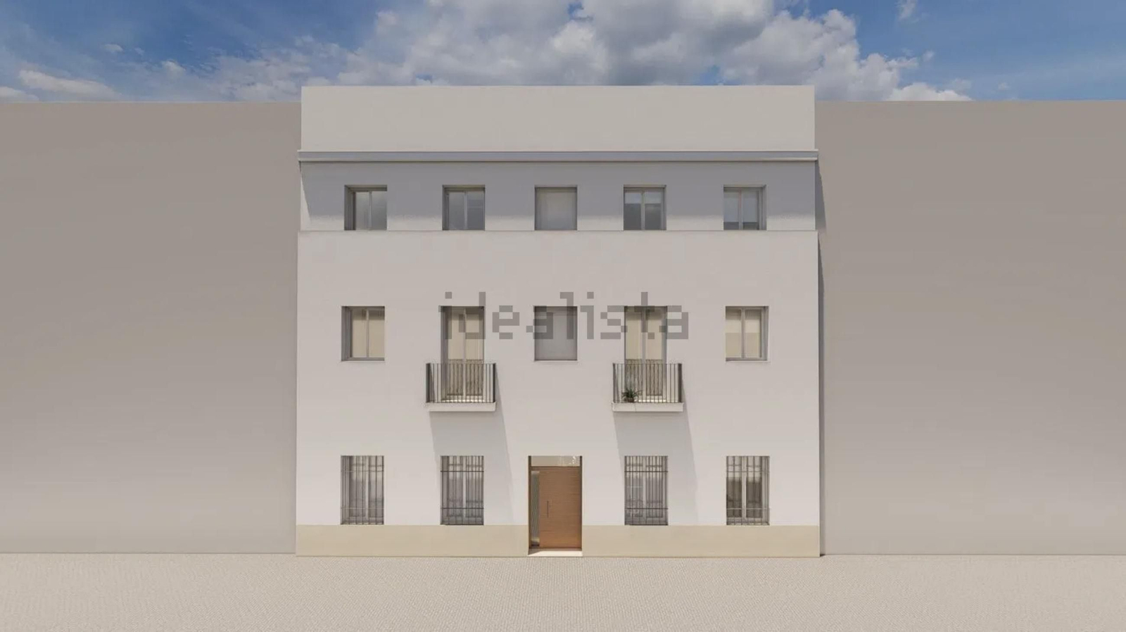 Recreación de la fachada tras la rehabilitación del número 4 de la calle Paco Alba.