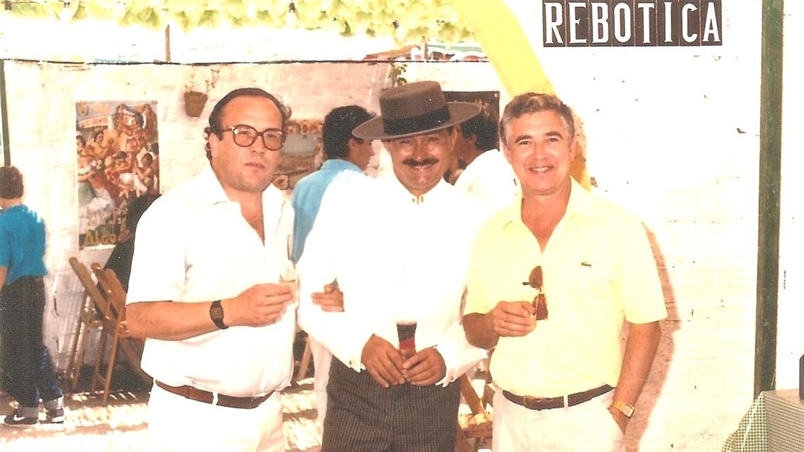 Alberto Pérez de Vargas, Santiago Sarmiento y López Canales en la Feria de Algeciras.