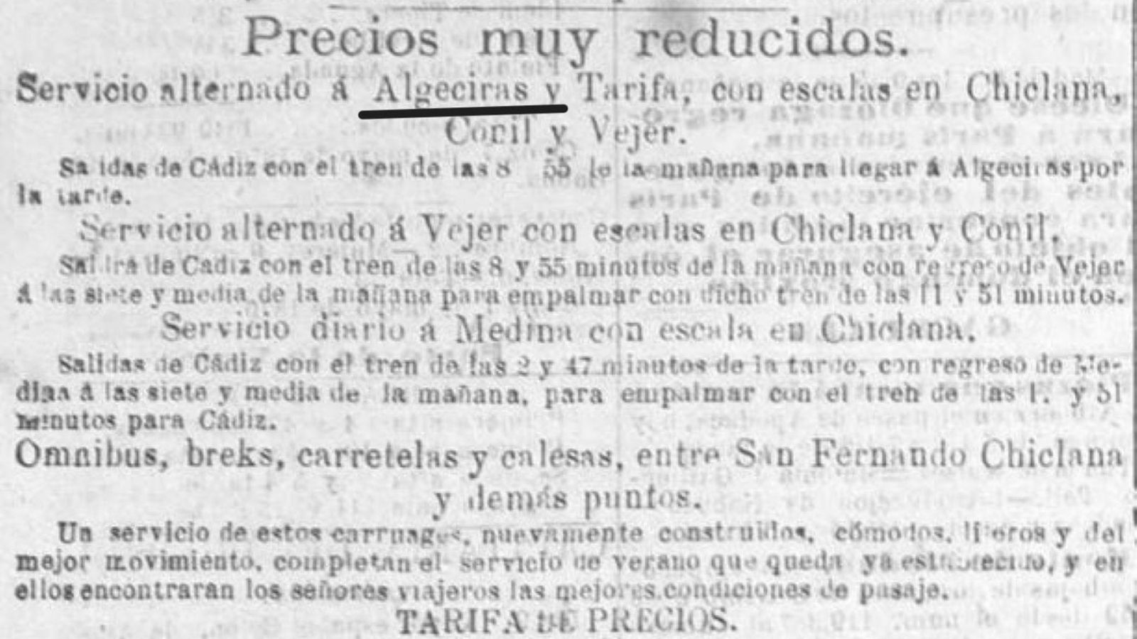 Publicidad de la empresa de carruajes La Andaluza.