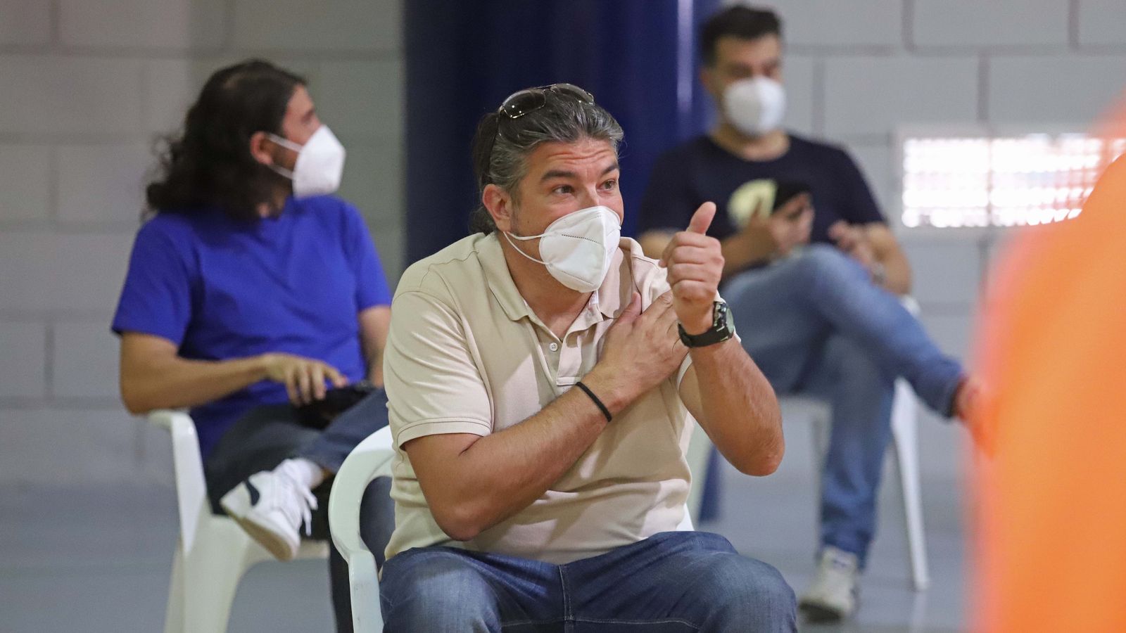 Fotos de la vacunación de estibadores en Algeciras